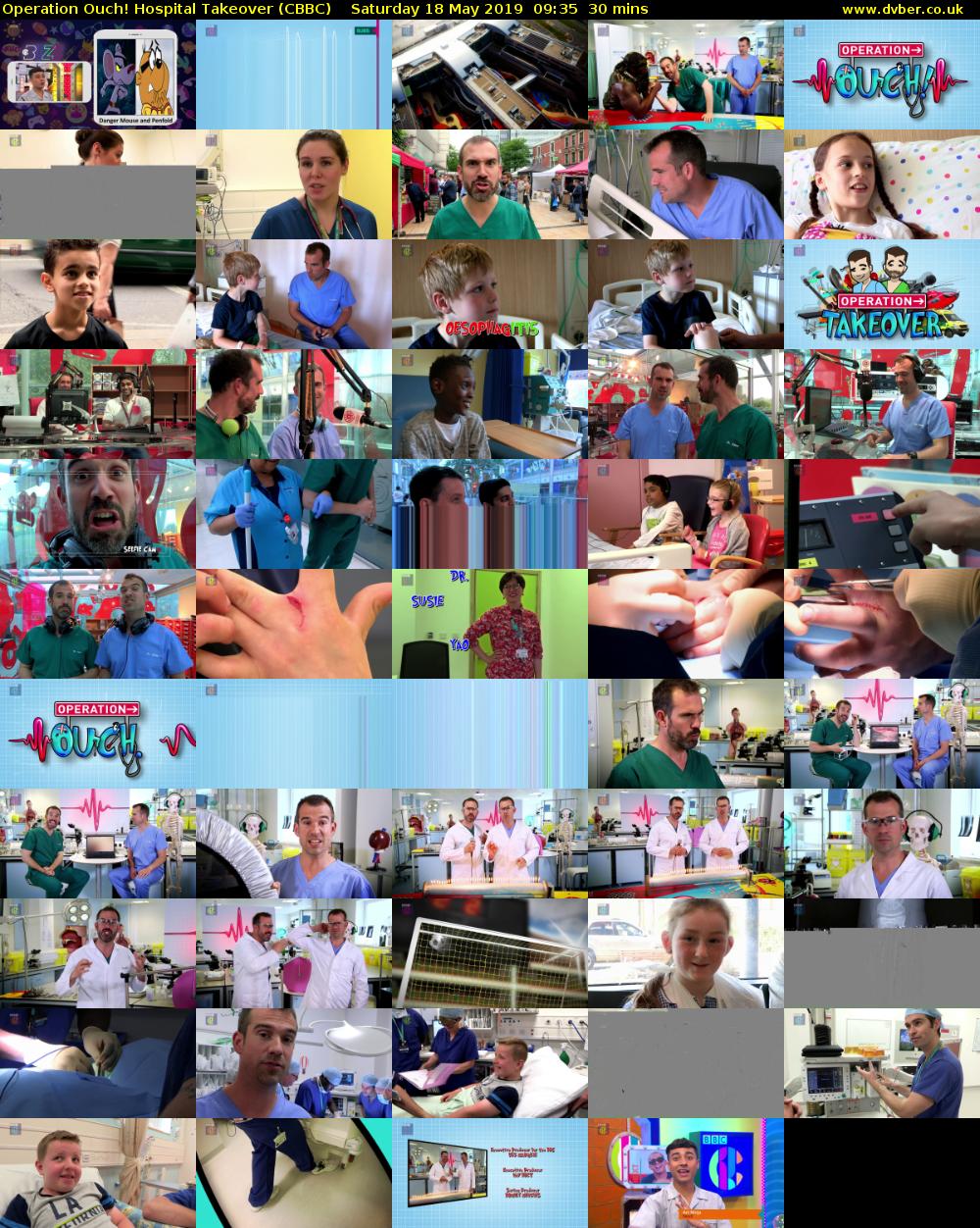 Operation Ouch! Hospital Takeover (CBBC) Saturday 18 May 2019 09:35 - 10:05