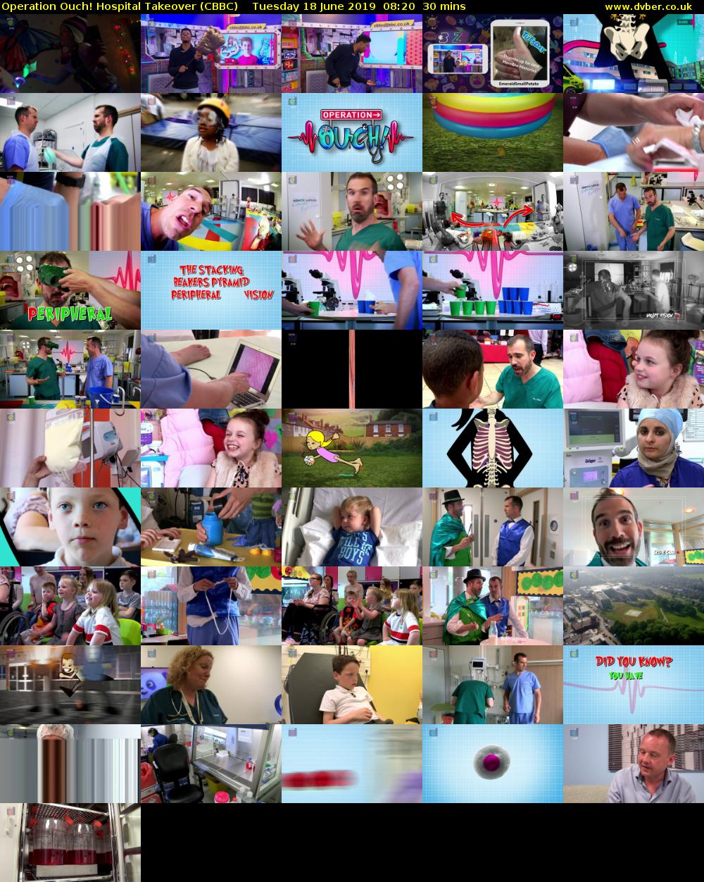 Operation Ouch! Hospital Takeover (CBBC) Tuesday 18 June 2019 08:20 - 08:50