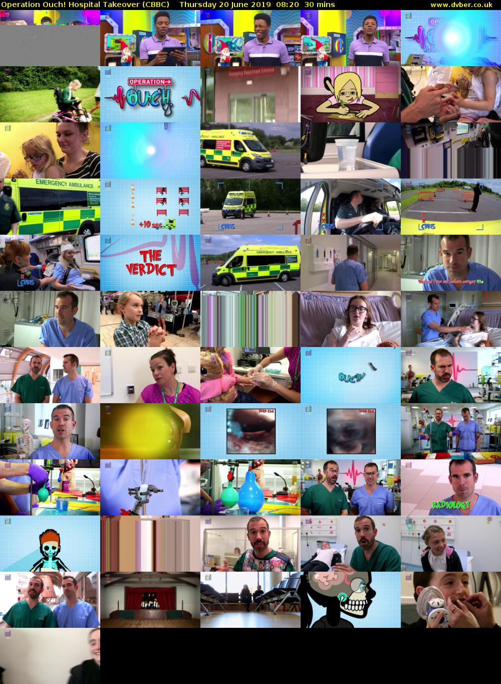 Operation Ouch! Hospital Takeover (CBBC) Thursday 20 June 2019 08:20 - 08:50