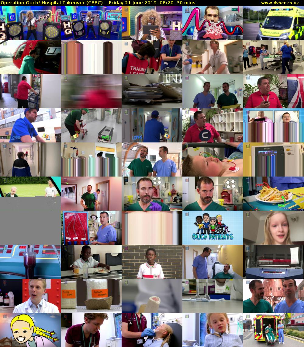 Operation Ouch! Hospital Takeover (CBBC) Friday 21 June 2019 08:20 - 08:50