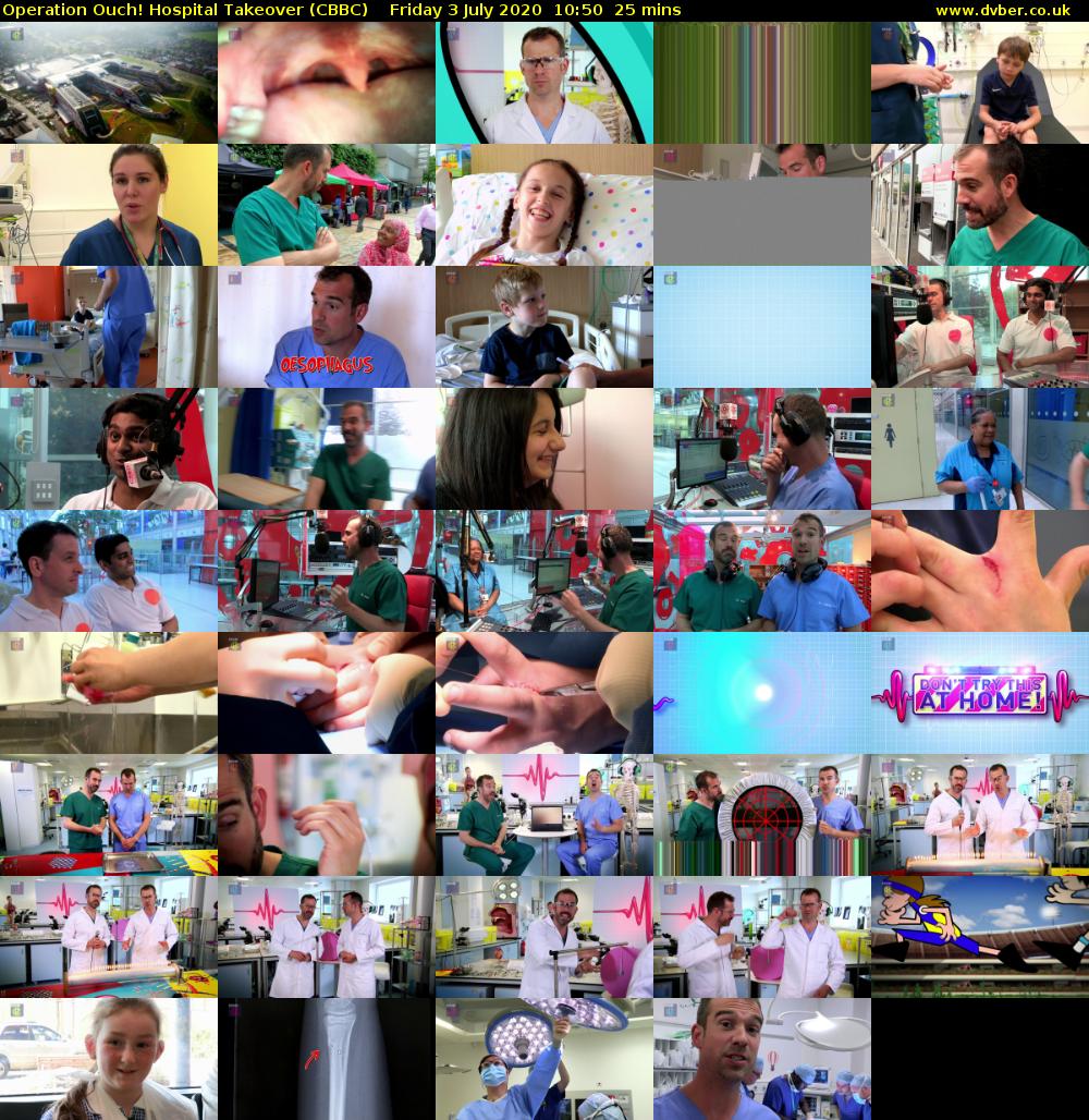 Operation Ouch! Hospital Takeover (CBBC) Friday 3 July 2020 10:50 - 11:15
