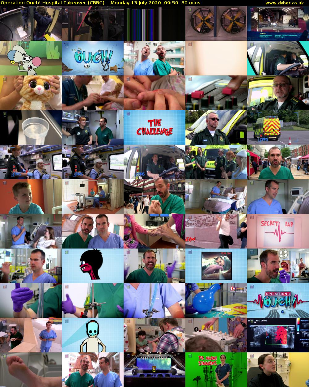 Operation Ouch! Hospital Takeover (CBBC) Monday 13 July 2020 09:50 - 10:20