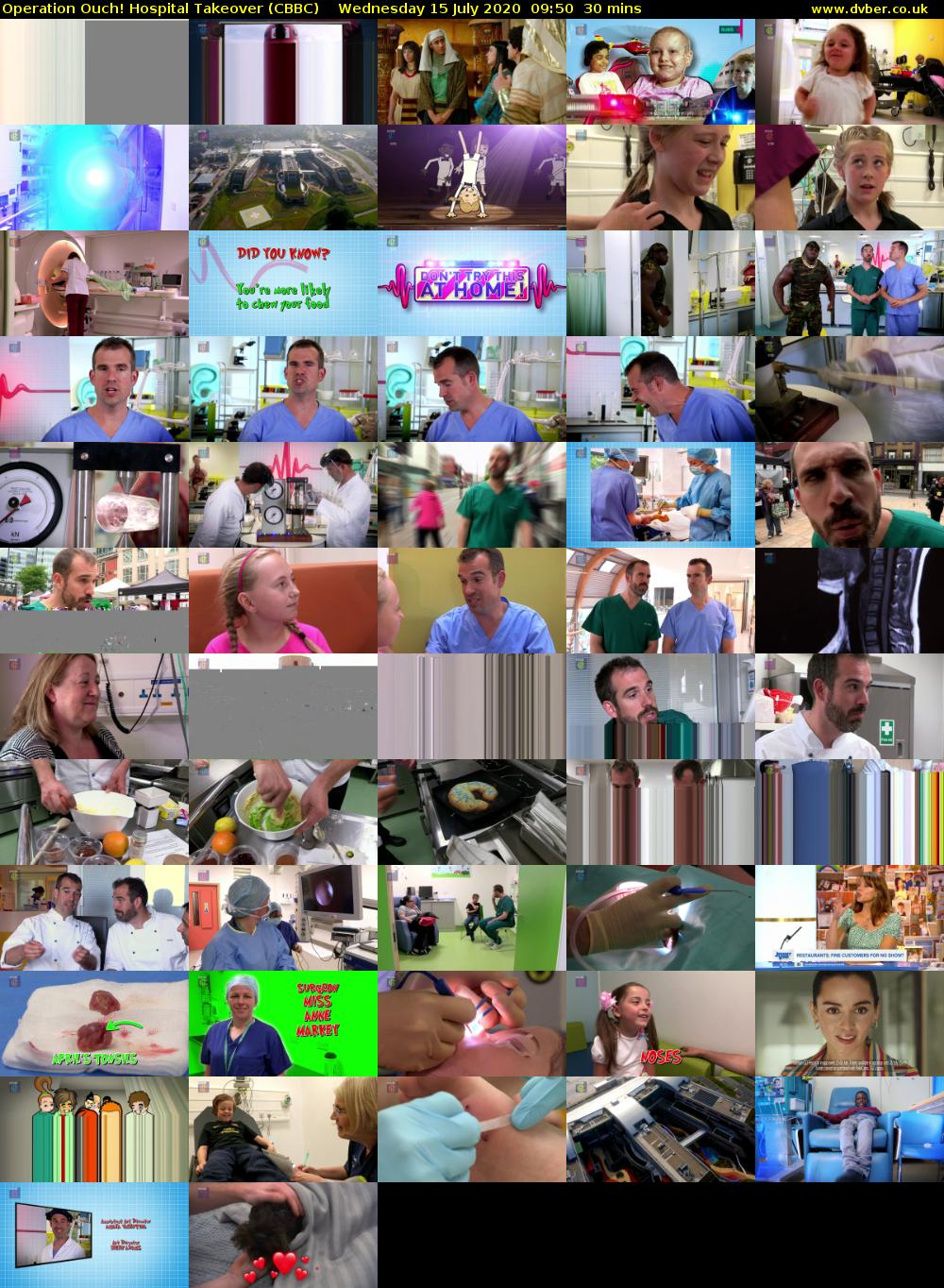 Operation Ouch! Hospital Takeover (CBBC) Wednesday 15 July 2020 09:50 - 10:20