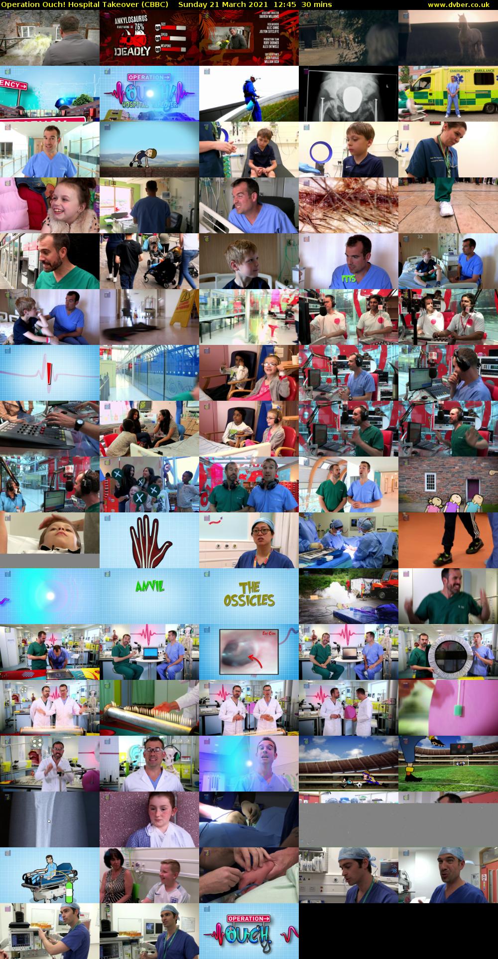 Operation Ouch! Hospital Takeover (CBBC) Sunday 21 March 2021 12:45 - 13:15
