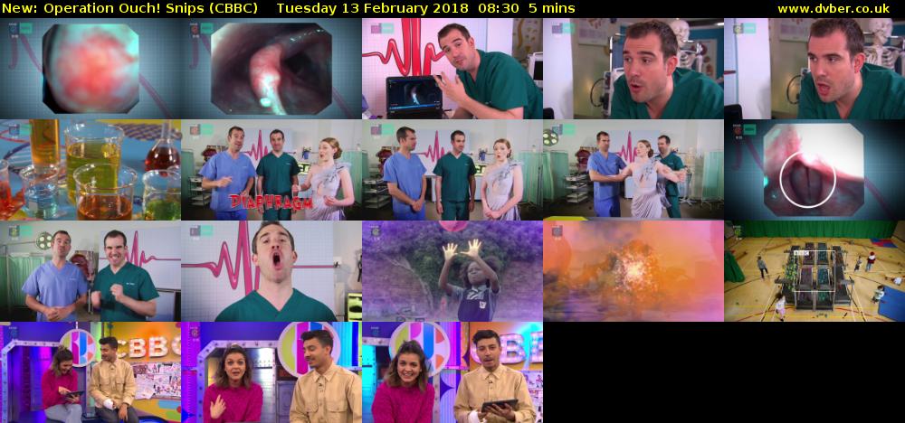 Operation Ouch! Snips (CBBC) Tuesday 13 February 2018 08:30 - 08:35