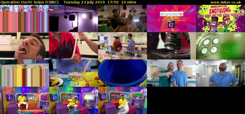 Operation Ouch! Snips (CBBC) Tuesday 23 July 2019 17:50 - 18:00
