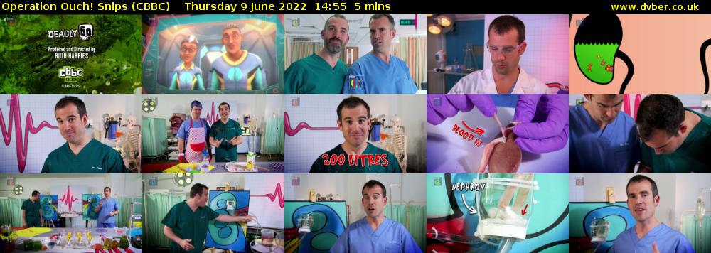 Operation Ouch! Snips (CBBC) Thursday 9 June 2022 14:55 - 15:00