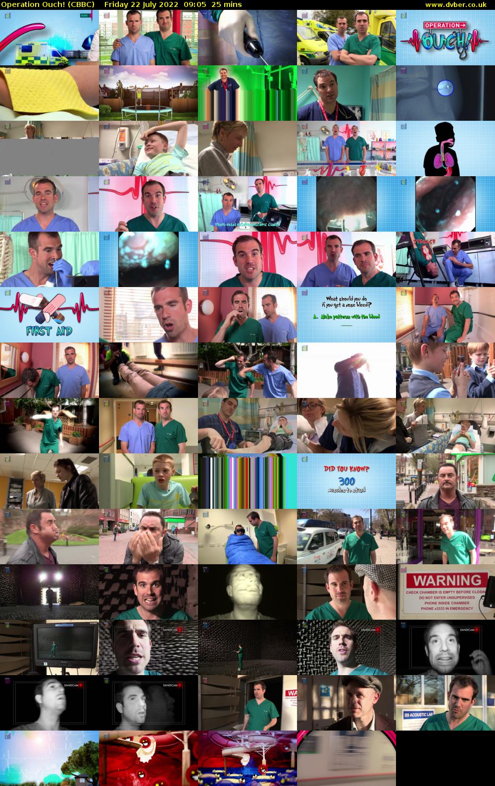 Operation Ouch! (CBBC) Friday 22 July 2022 09:05 - 09:30