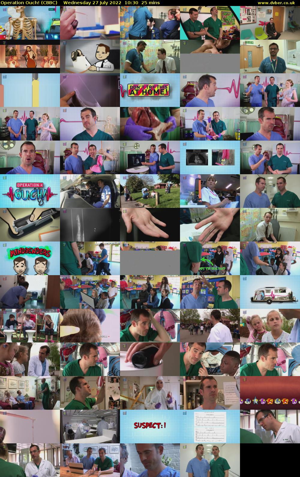 Operation Ouch! (CBBC) Wednesday 27 July 2022 10:30 - 10:55