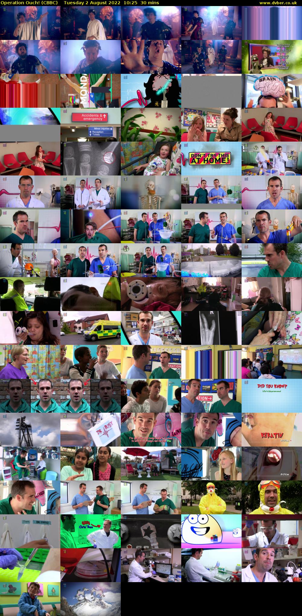 Operation Ouch! (CBBC) Tuesday 2 August 2022 10:25 - 10:55