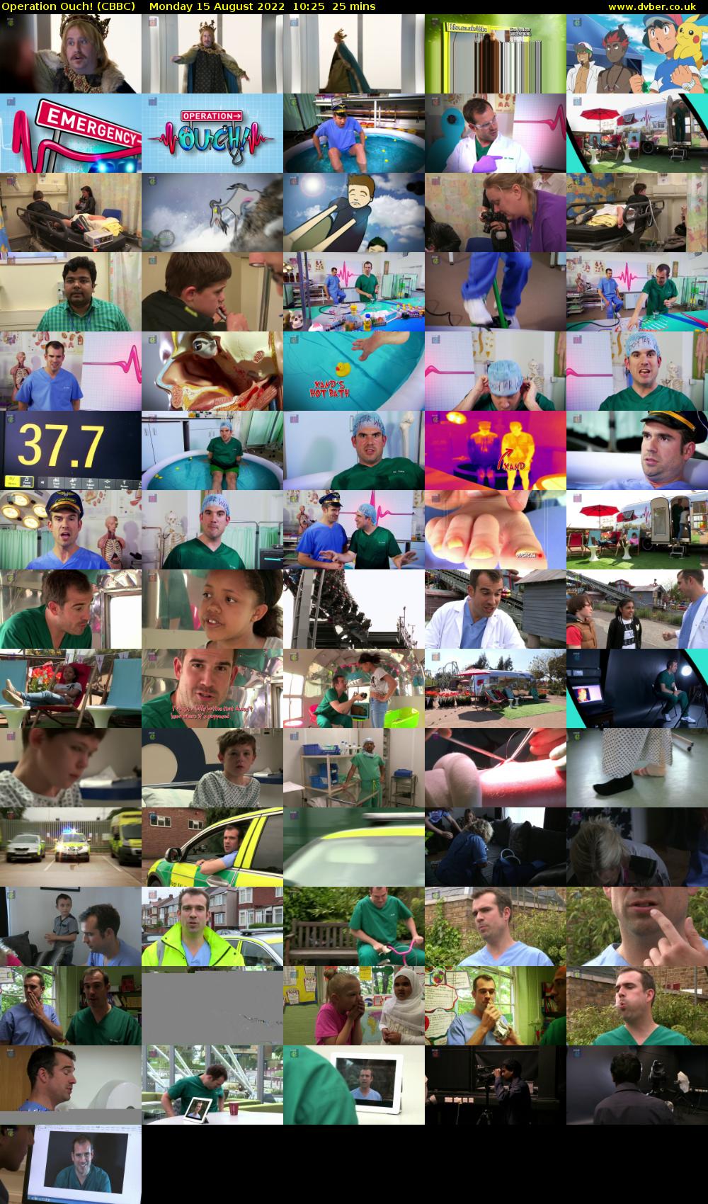 Operation Ouch! (CBBC) Monday 15 August 2022 10:25 - 10:50