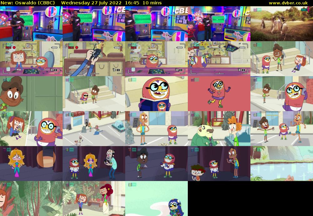 Oswaldo (CBBC) Wednesday 27 July 2022 16:45 - 16:55