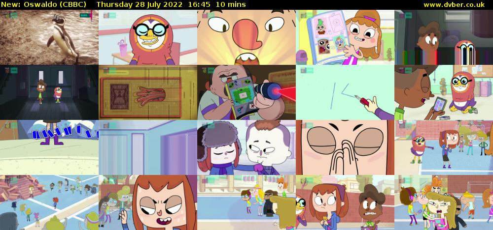 Oswaldo (CBBC) Thursday 28 July 2022 16:45 - 16:55