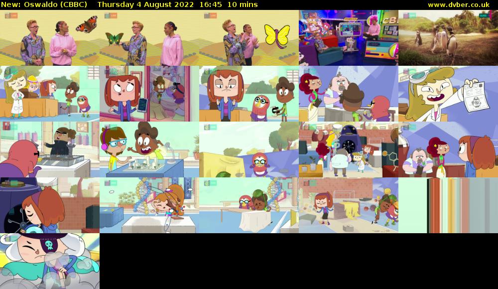 Oswaldo (CBBC) Thursday 4 August 2022 16:45 - 16:55