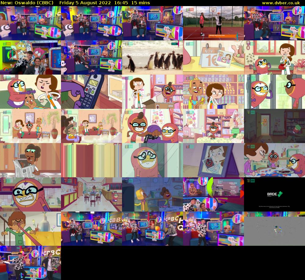 Oswaldo (CBBC) Friday 5 August 2022 16:45 - 17:00