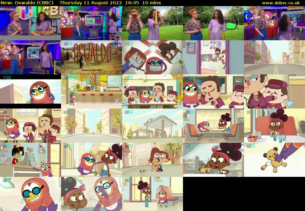 Oswaldo (CBBC) Thursday 11 August 2022 16:45 - 16:55