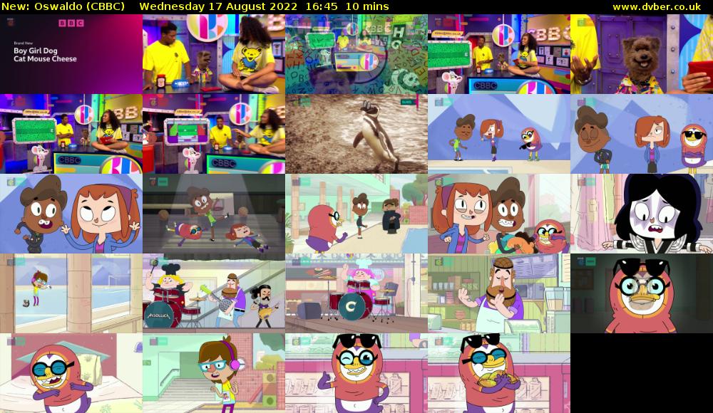 Oswaldo (CBBC) Wednesday 17 August 2022 16:45 - 16:55