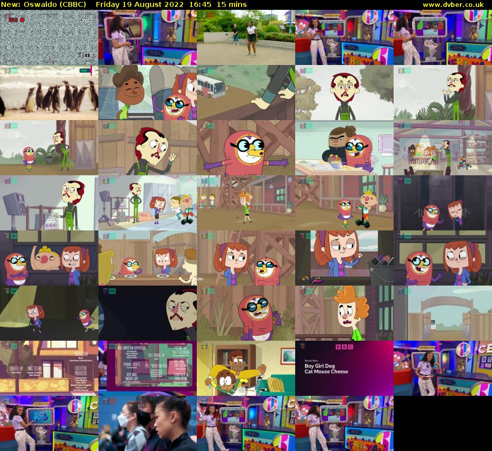 Oswaldo (CBBC) Friday 19 August 2022 16:45 - 17:00