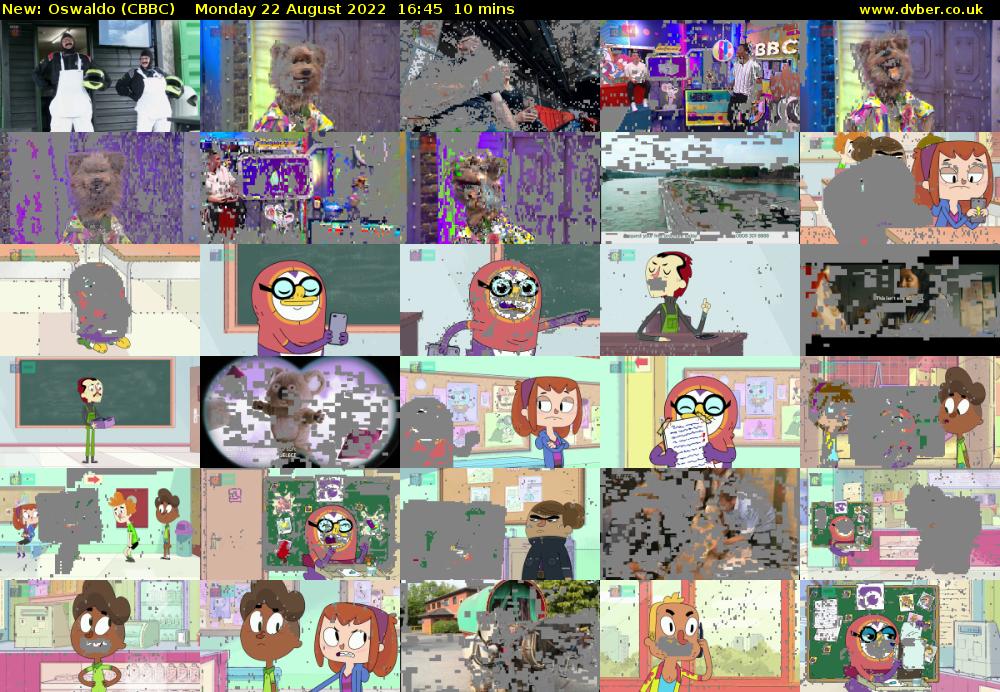 Oswaldo (CBBC) Monday 22 August 2022 16:45 - 16:55