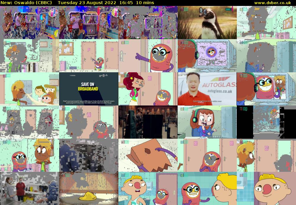 Oswaldo (CBBC) Tuesday 23 August 2022 16:45 - 16:55