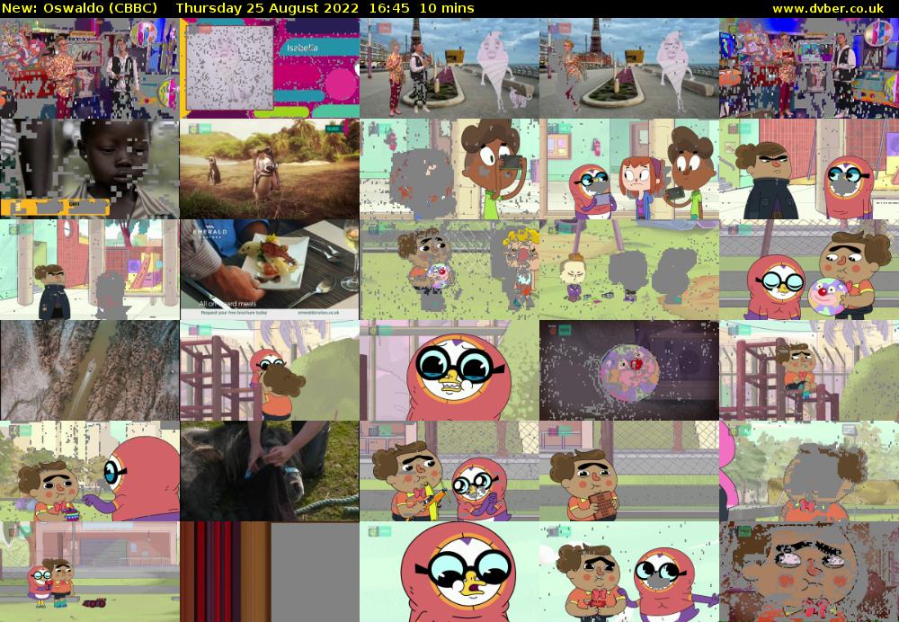 Oswaldo (CBBC) Thursday 25 August 2022 16:45 - 16:55
