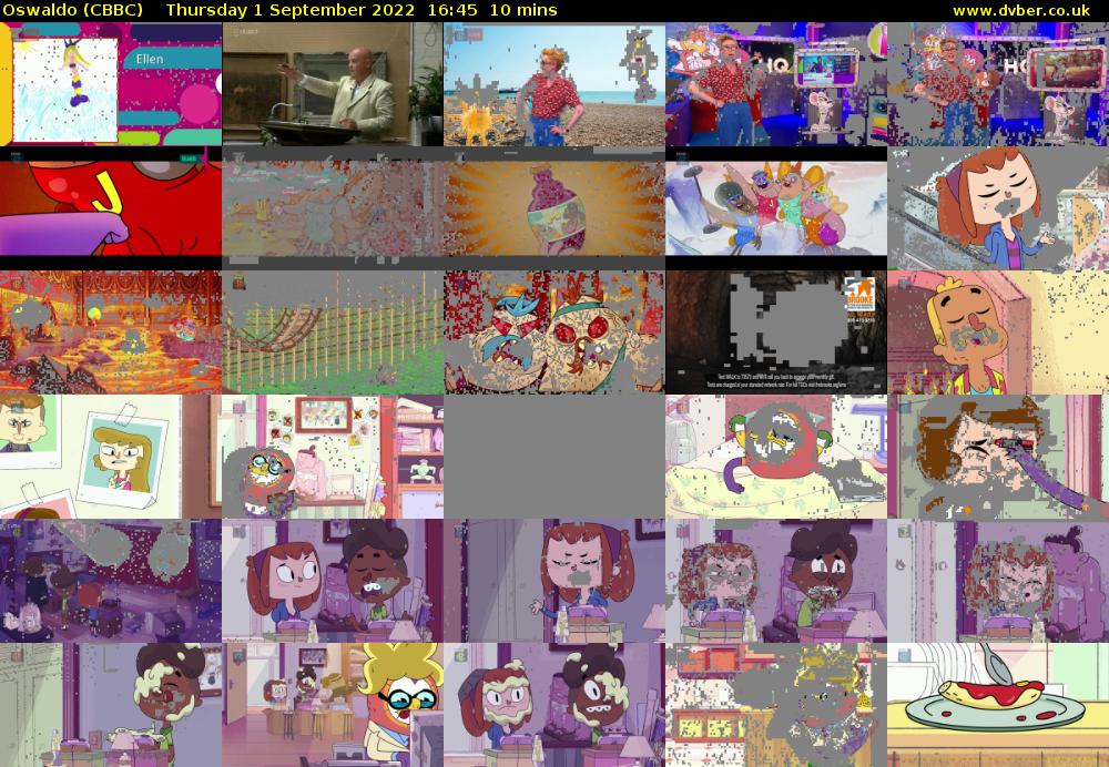 Oswaldo (CBBC) Thursday 1 September 2022 16:45 - 16:55