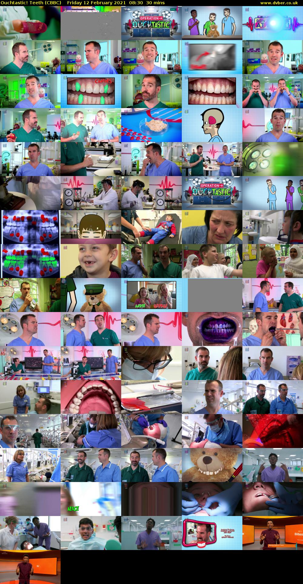 Ouchtastic! Teeth (CBBC) Friday 12 February 2021 08:30 - 09:00