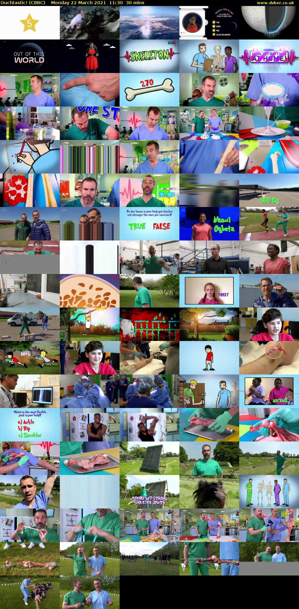 Ouchtastic! (CBBC) Monday 22 March 2021 11:30 - 12:00