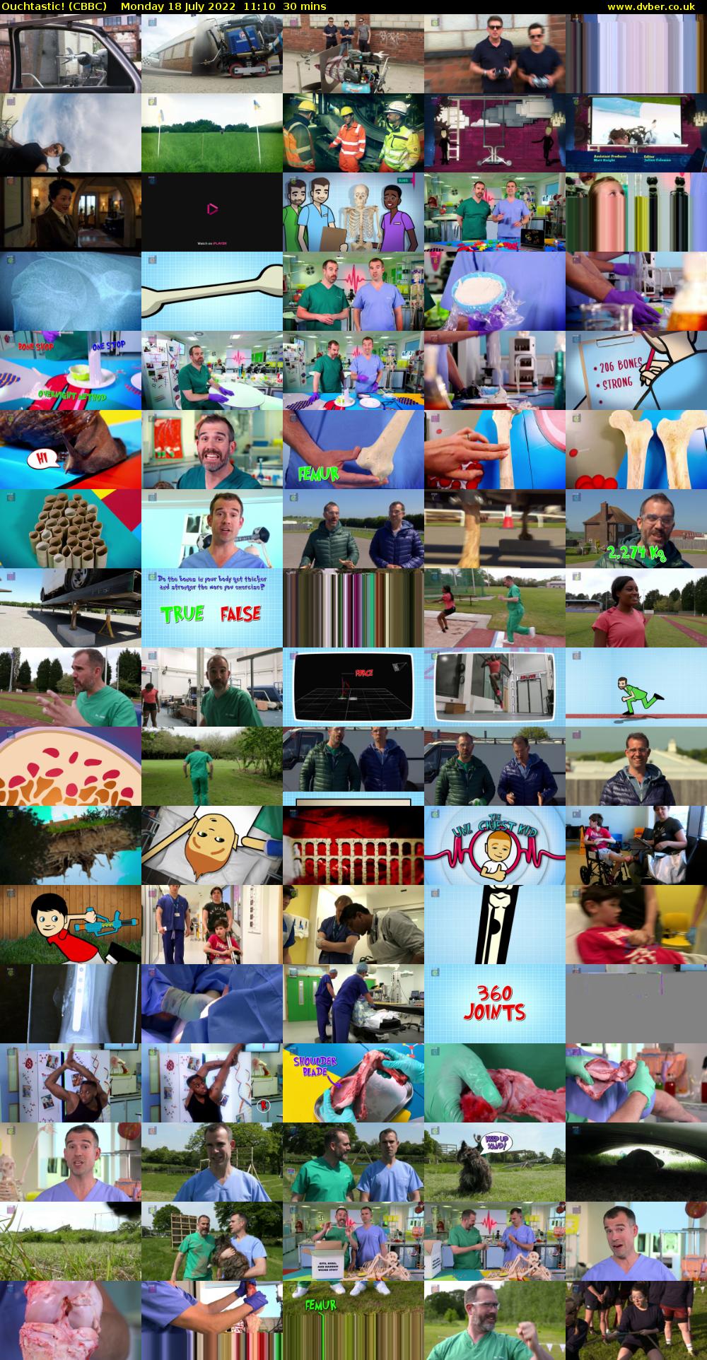 Ouchtastic! (CBBC) Monday 18 July 2022 11:10 - 11:40