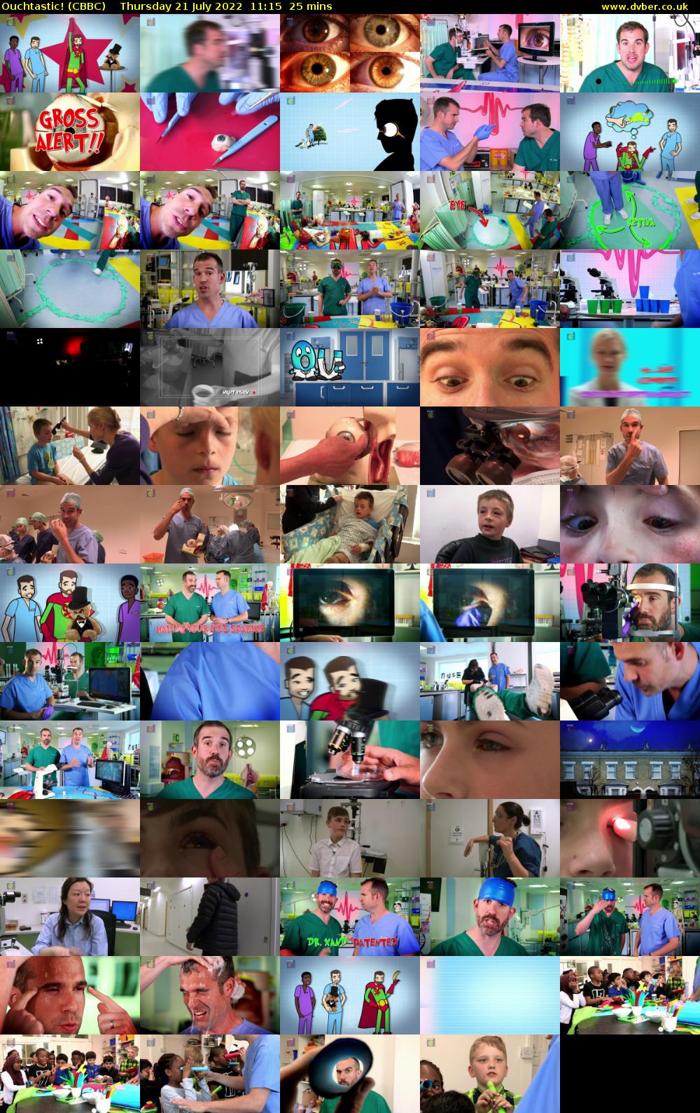Ouchtastic! (CBBC) Thursday 21 July 2022 11:15 - 11:40