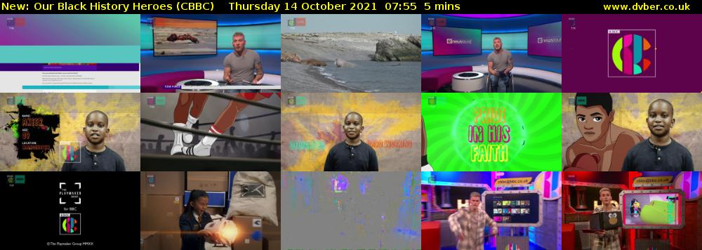 Our Black History Heroes (CBBC) Thursday 14 October 2021 07:55 - 08:00
