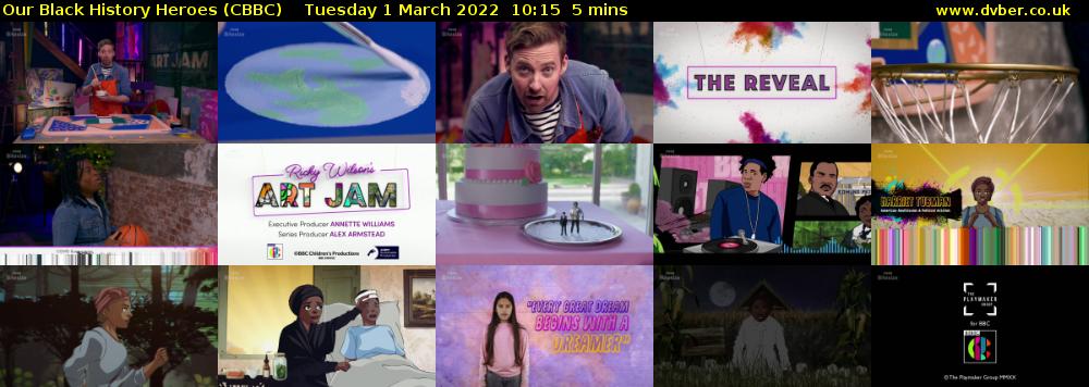 Our Black History Heroes (CBBC) Tuesday 1 March 2022 10:15 - 10:20