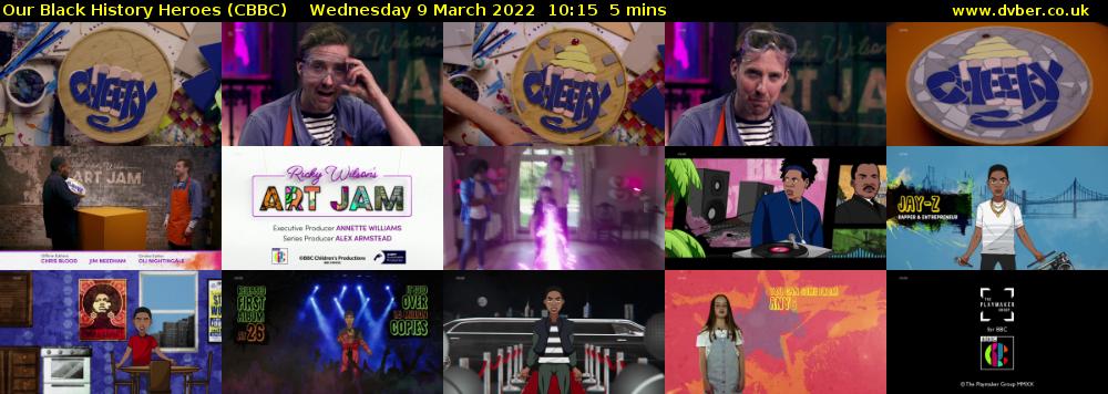 Our Black History Heroes (CBBC) Wednesday 9 March 2022 10:15 - 10:20