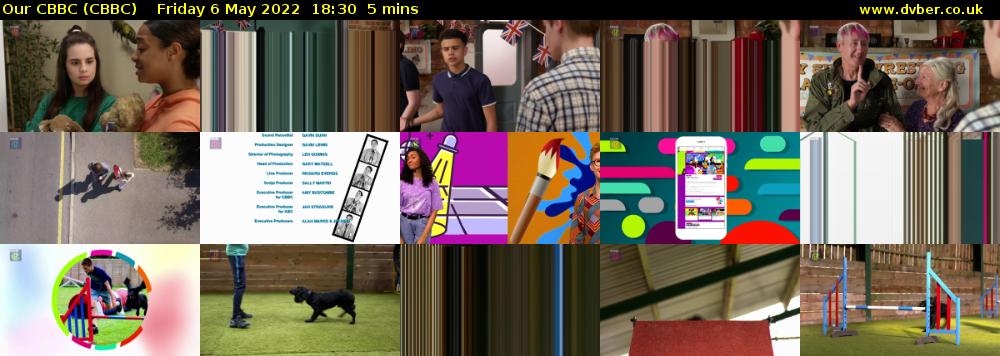 Our CBBC (CBBC) Friday 6 May 2022 18:30 - 18:35