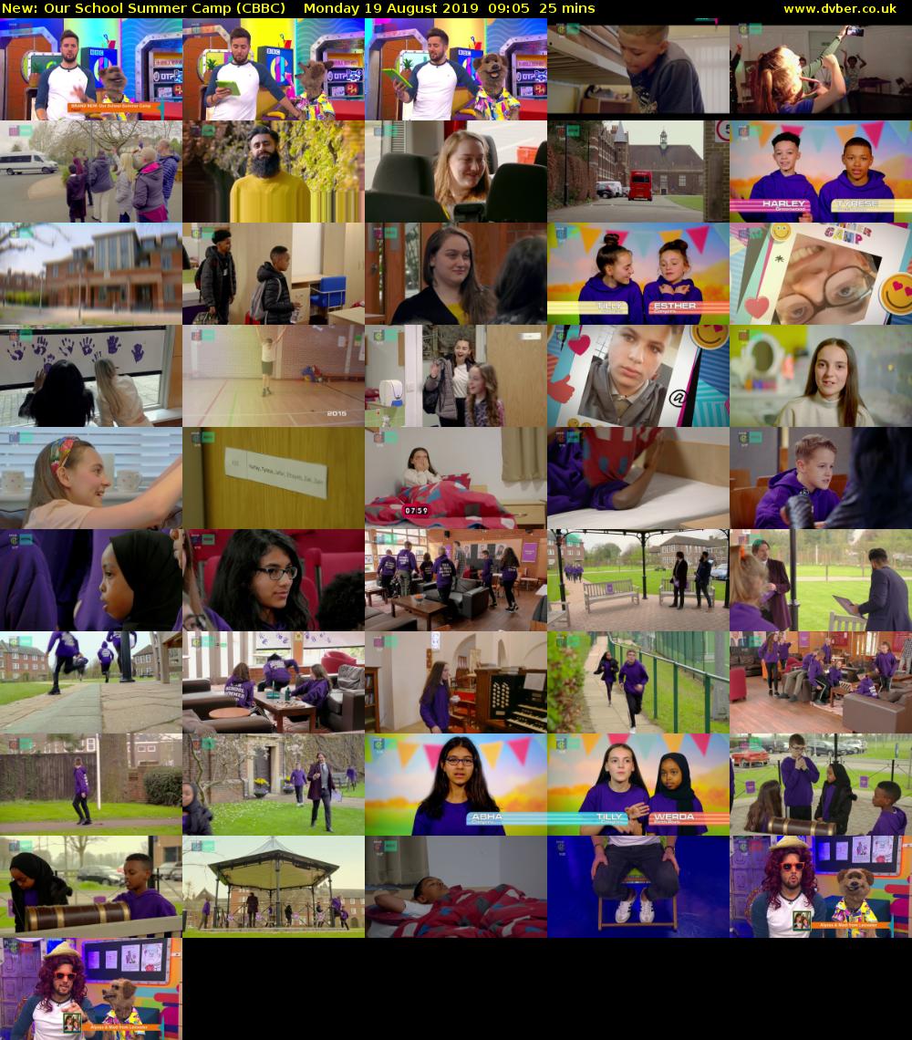 Our School Summer Camp (CBBC) Monday 19 August 2019 09:05 - 09:30