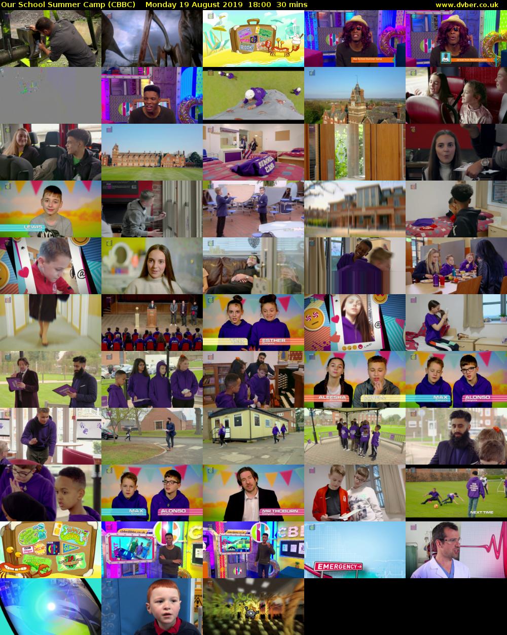Our School Summer Camp (CBBC) Monday 19 August 2019 18:00 - 18:30