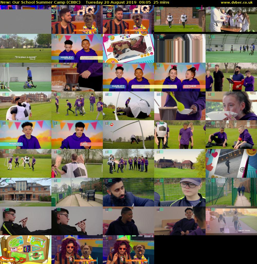 Our School Summer Camp (CBBC) Tuesday 20 August 2019 09:05 - 09:30