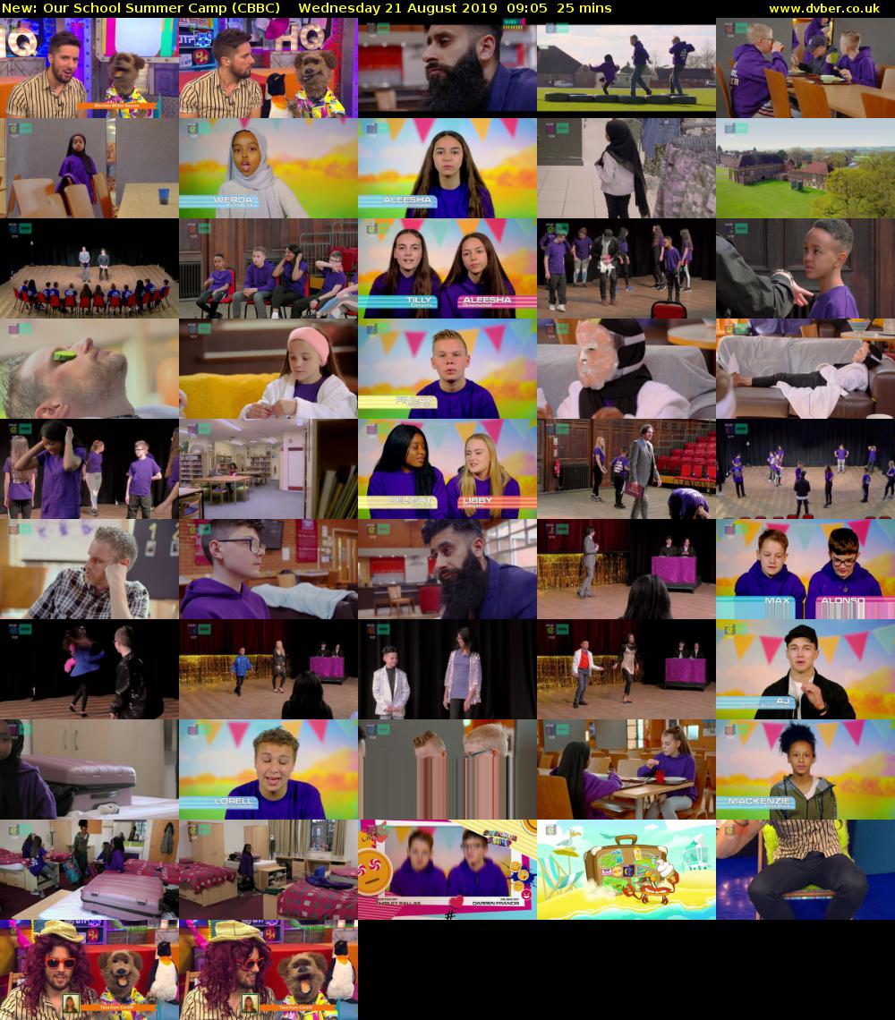 Our School Summer Camp (CBBC) Wednesday 21 August 2019 09:05 - 09:30