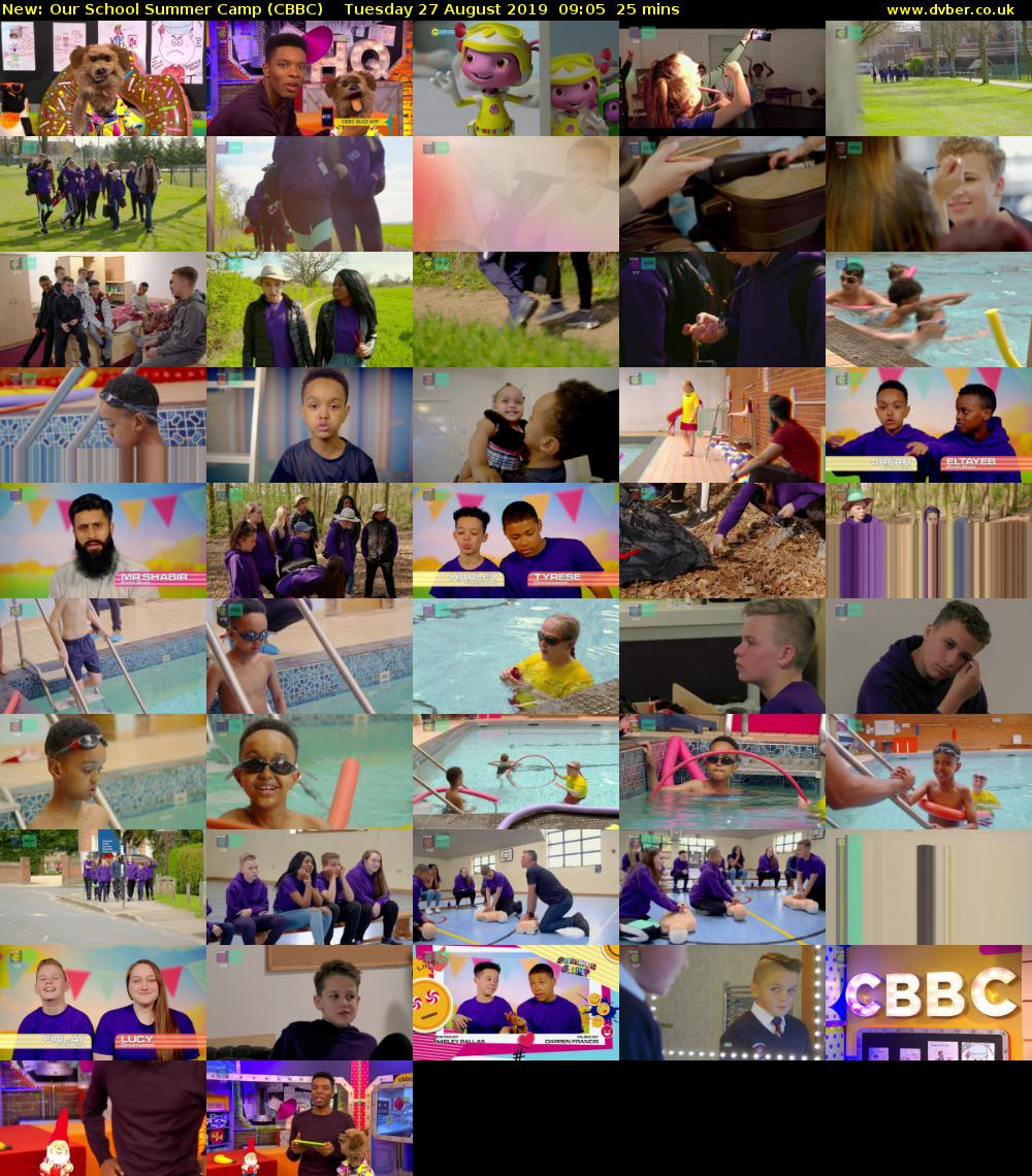 Our School Summer Camp (CBBC) Tuesday 27 August 2019 09:05 - 09:30