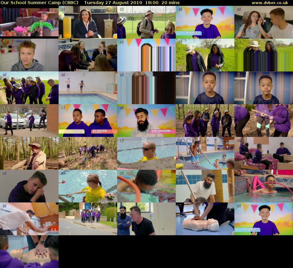 Our School Summer Camp (CBBC) Tuesday 27 August 2019 18:00 - 18:20