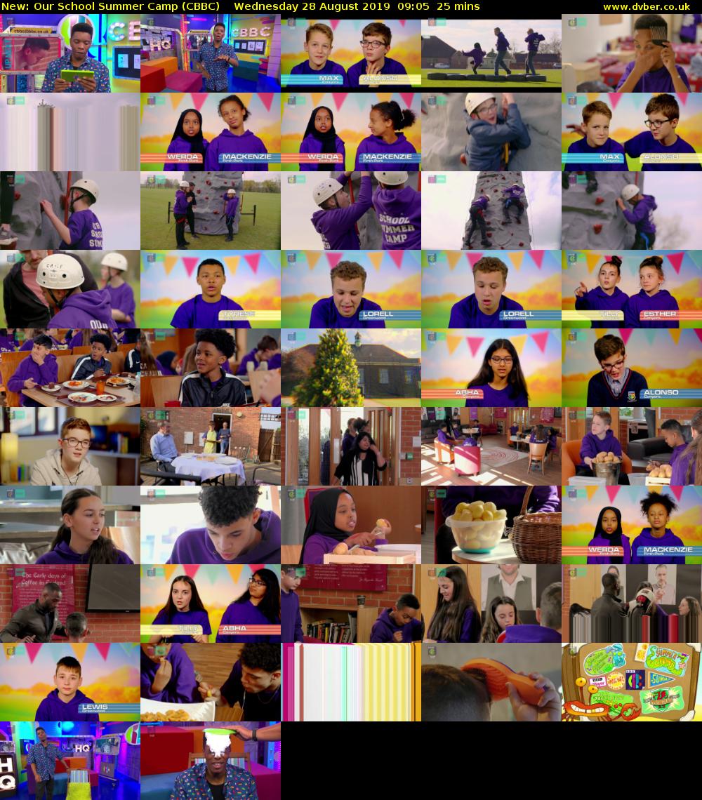 Our School Summer Camp (CBBC) Wednesday 28 August 2019 09:05 - 09:30