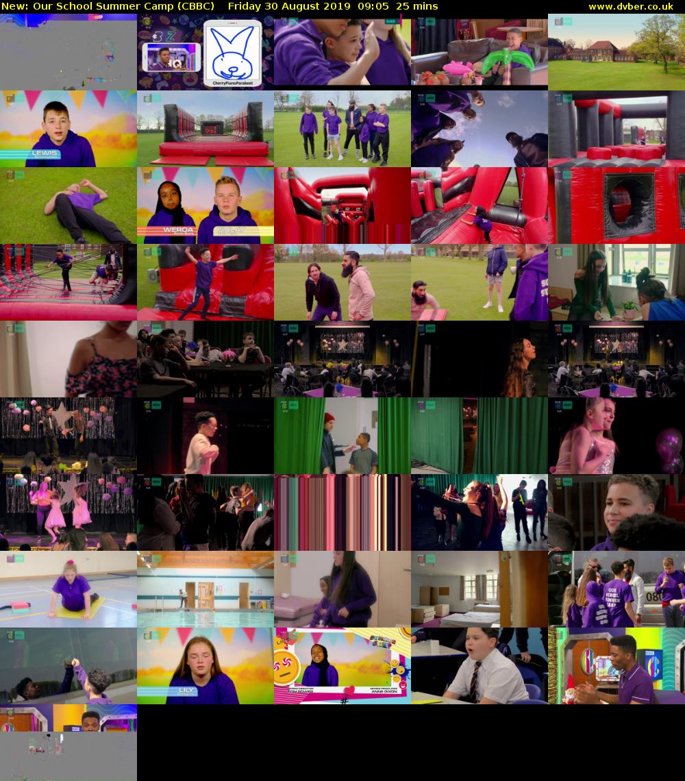 Our School Summer Camp (CBBC) Friday 30 August 2019 09:05 - 09:30
