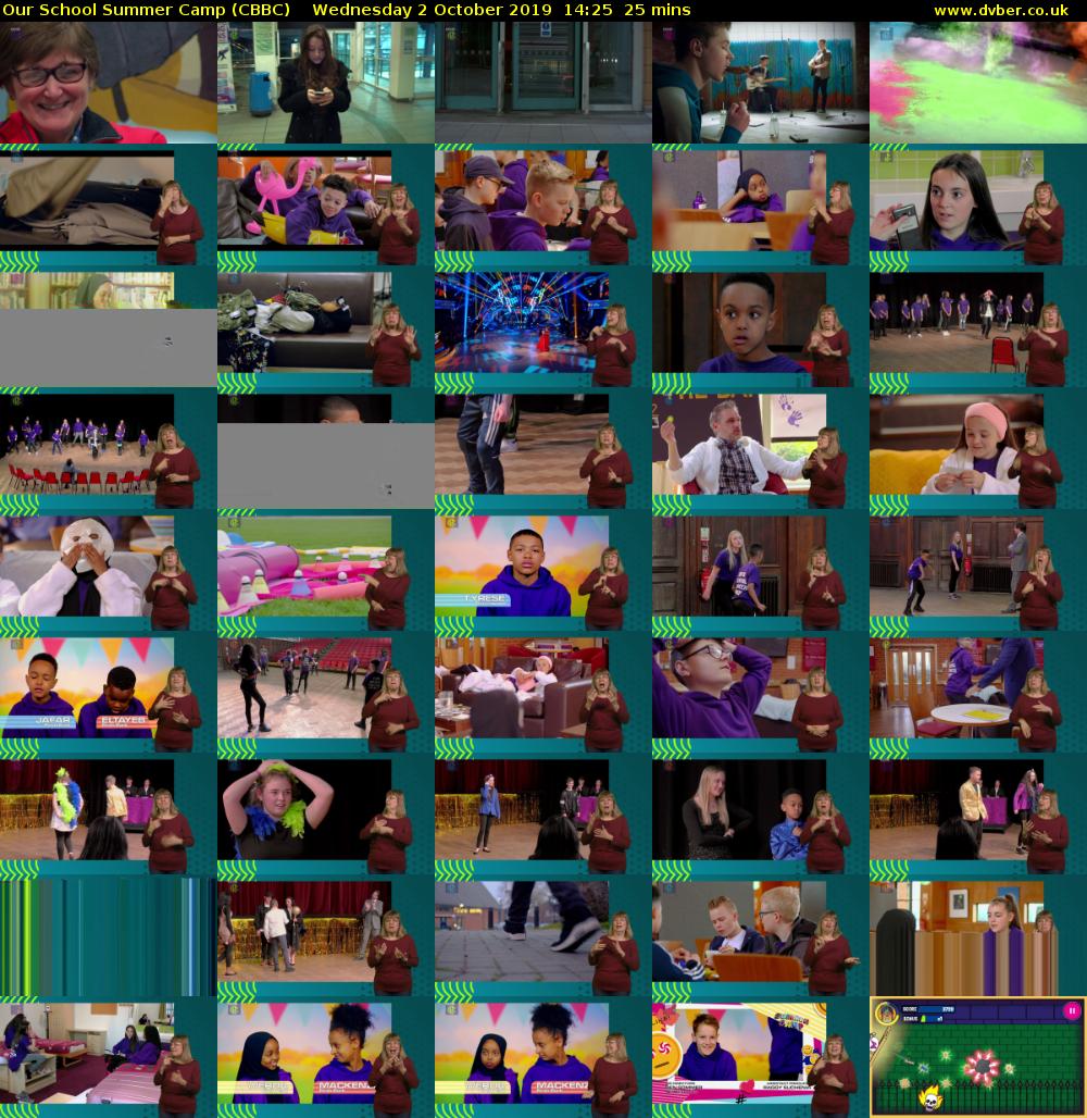Our School Summer Camp (CBBC) Wednesday 2 October 2019 14:25 - 14:50