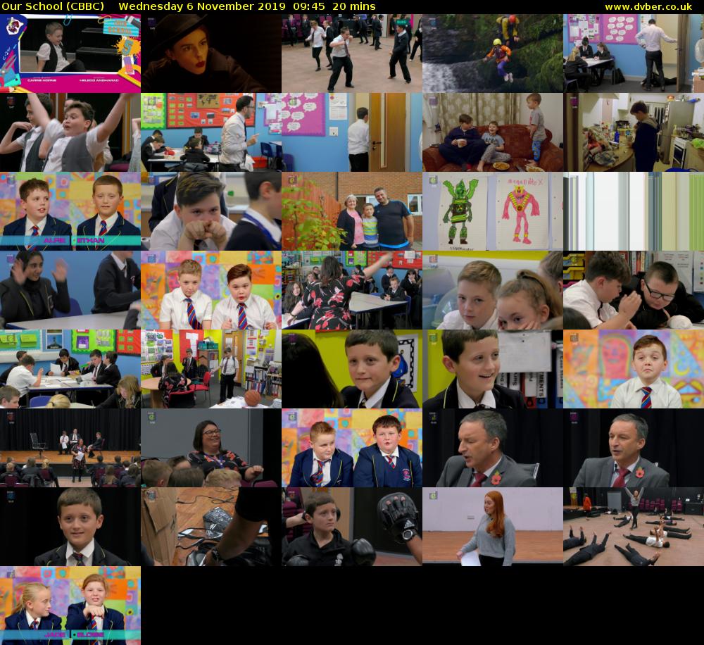 Our School (CBBC) Wednesday 6 November 2019 09:45 - 10:05