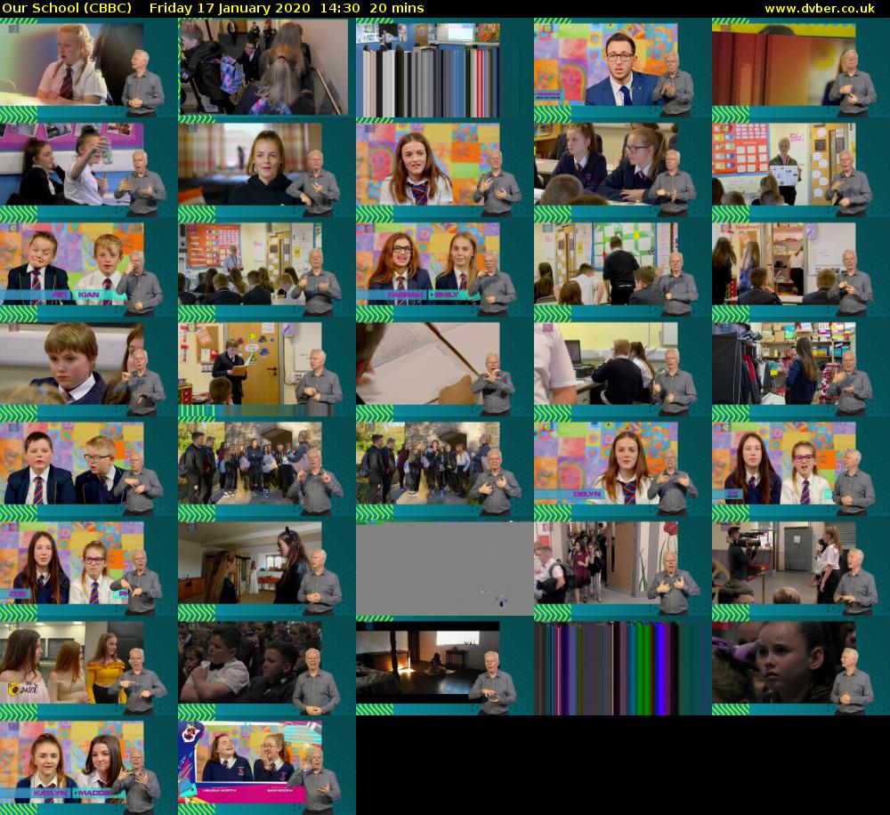 Our School (CBBC) Friday 17 January 2020 14:30 - 14:50