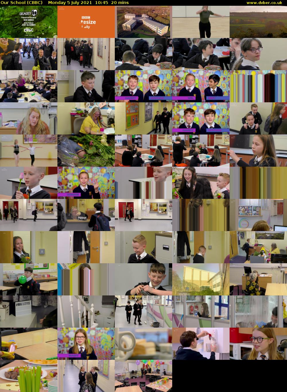 Our School (CBBC) Monday 5 July 2021 10:45 - 11:05