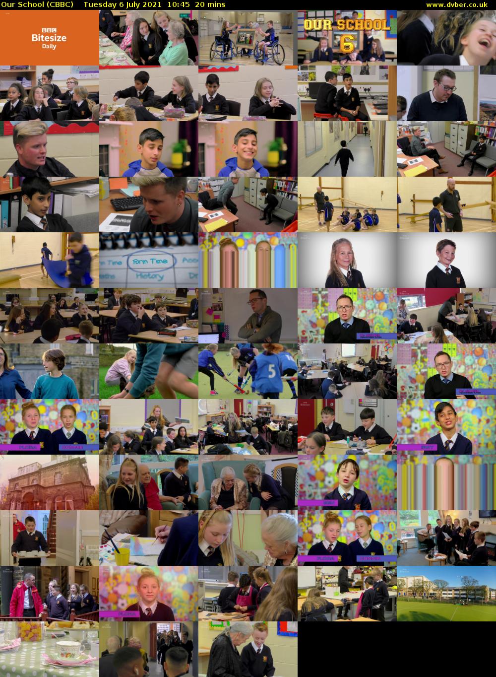Our School (CBBC) Tuesday 6 July 2021 10:45 - 11:05