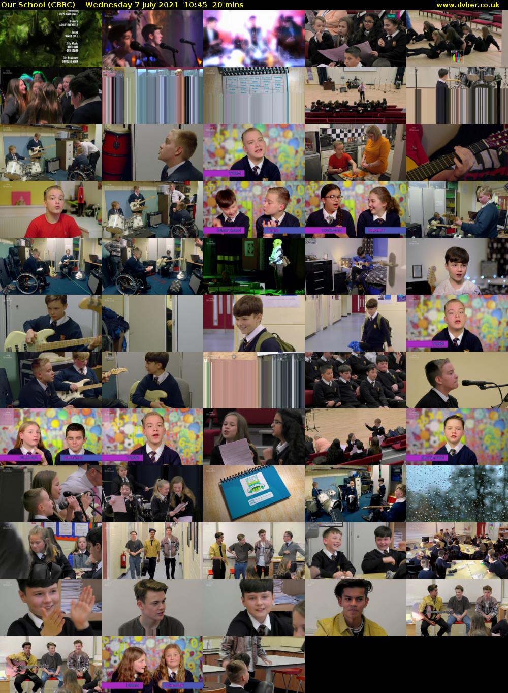 Our School (CBBC) Wednesday 7 July 2021 10:45 - 11:05