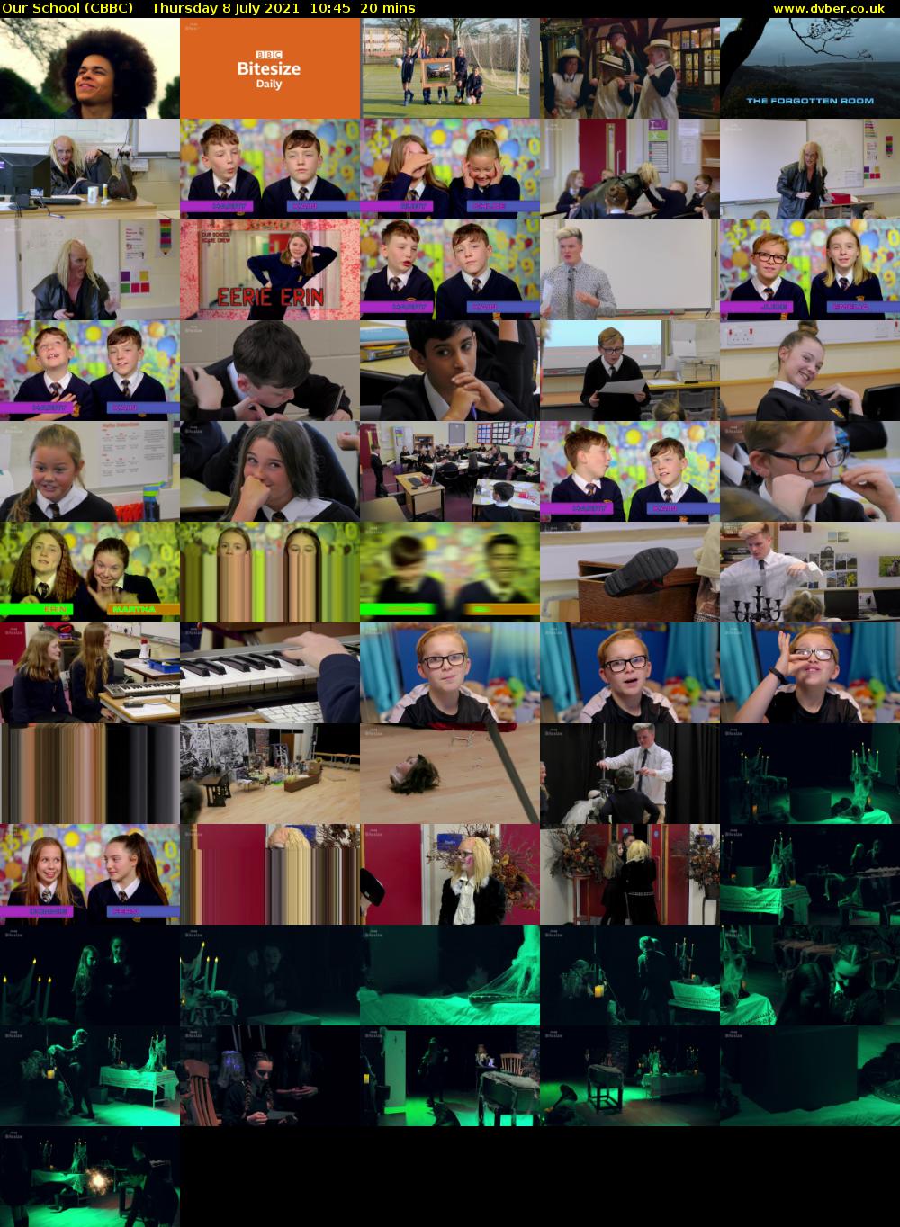 Our School (CBBC) Thursday 8 July 2021 10:45 - 11:05