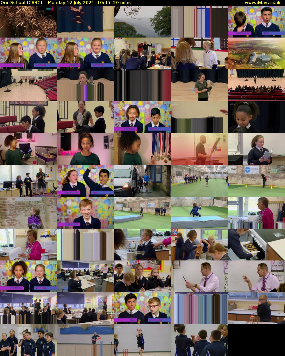 Our School (CBBC) Monday 12 July 2021 10:45 - 11:05